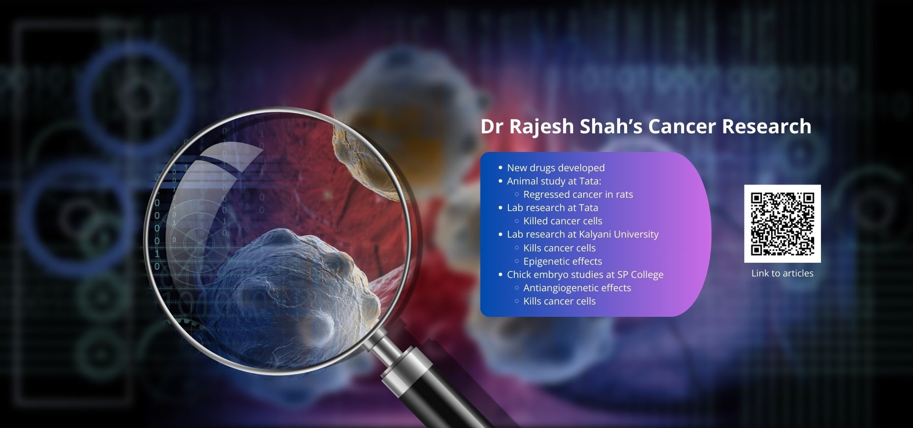 Dr Rajesh Shah Cancer Research